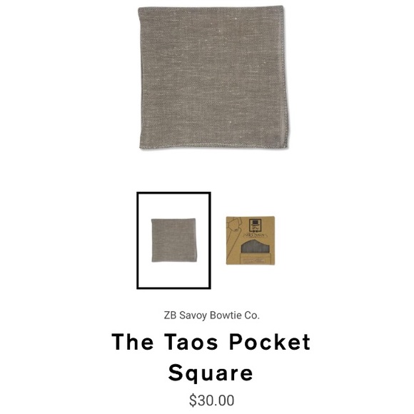 ZB Savoy Pinstriped Bow Tie & Pocket Square Set - Picture 6 of 8